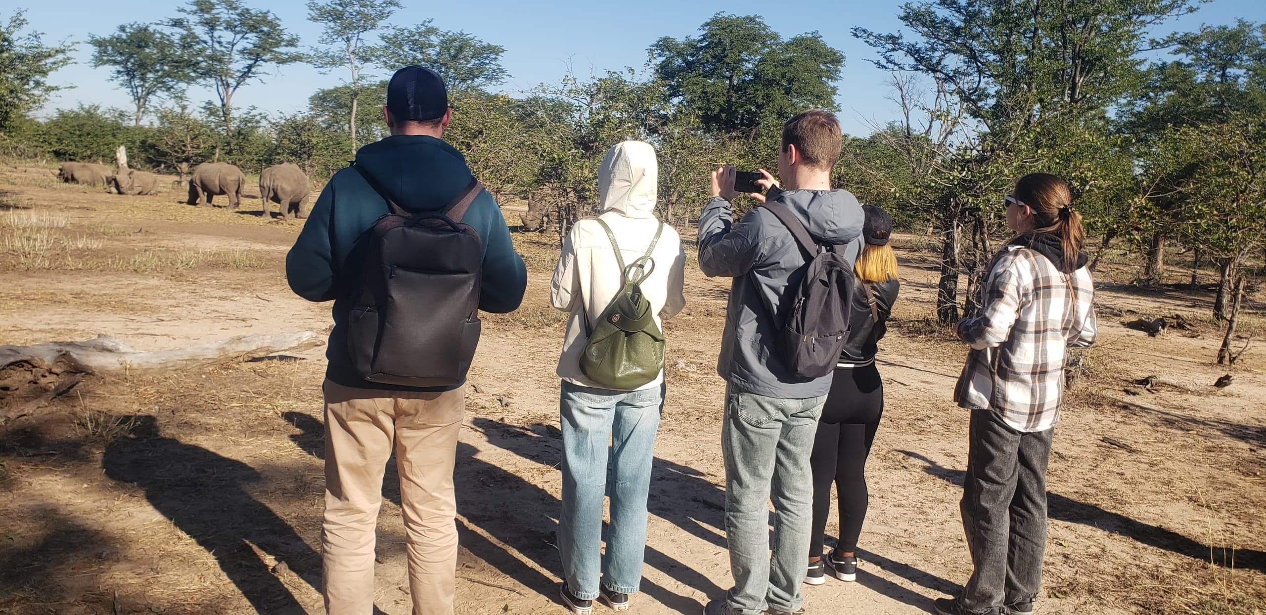 A beautifully set-up dinner in the African bush
